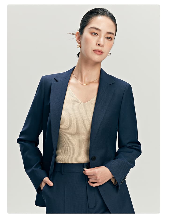 上着 上着 洗練された一つボタンテーラードジャケット